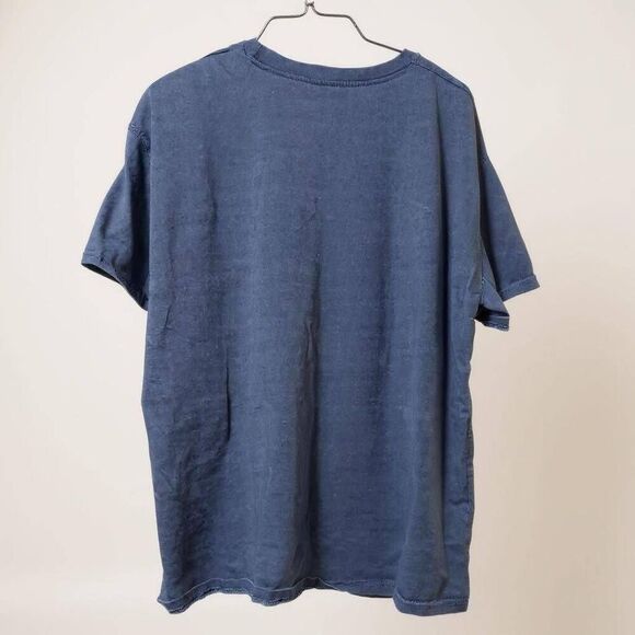 Mens Size Size 4XL Champion Checkerboard Navy Blue Logo Tshirt - Picture 3 of 6